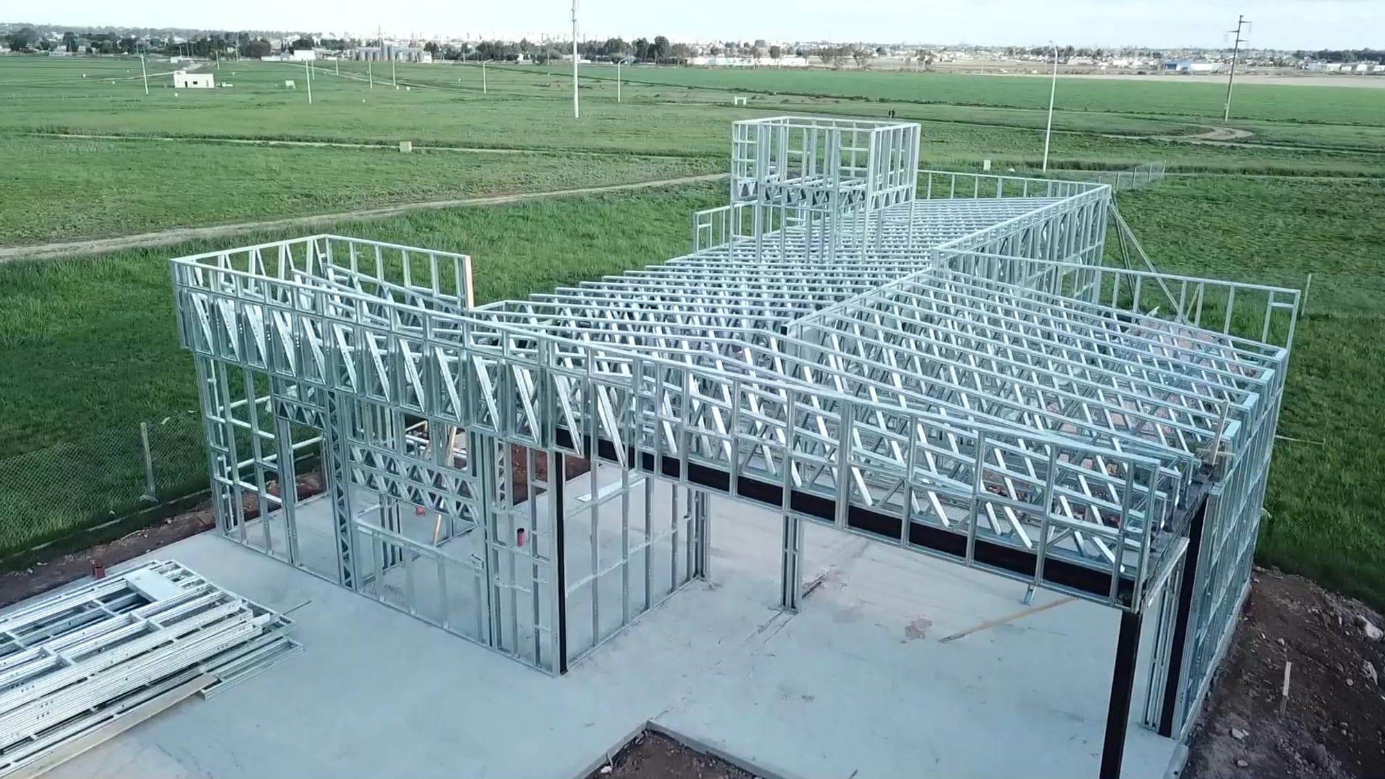 Estructura de acero galvanizado en steel frame fabricada por STEELO